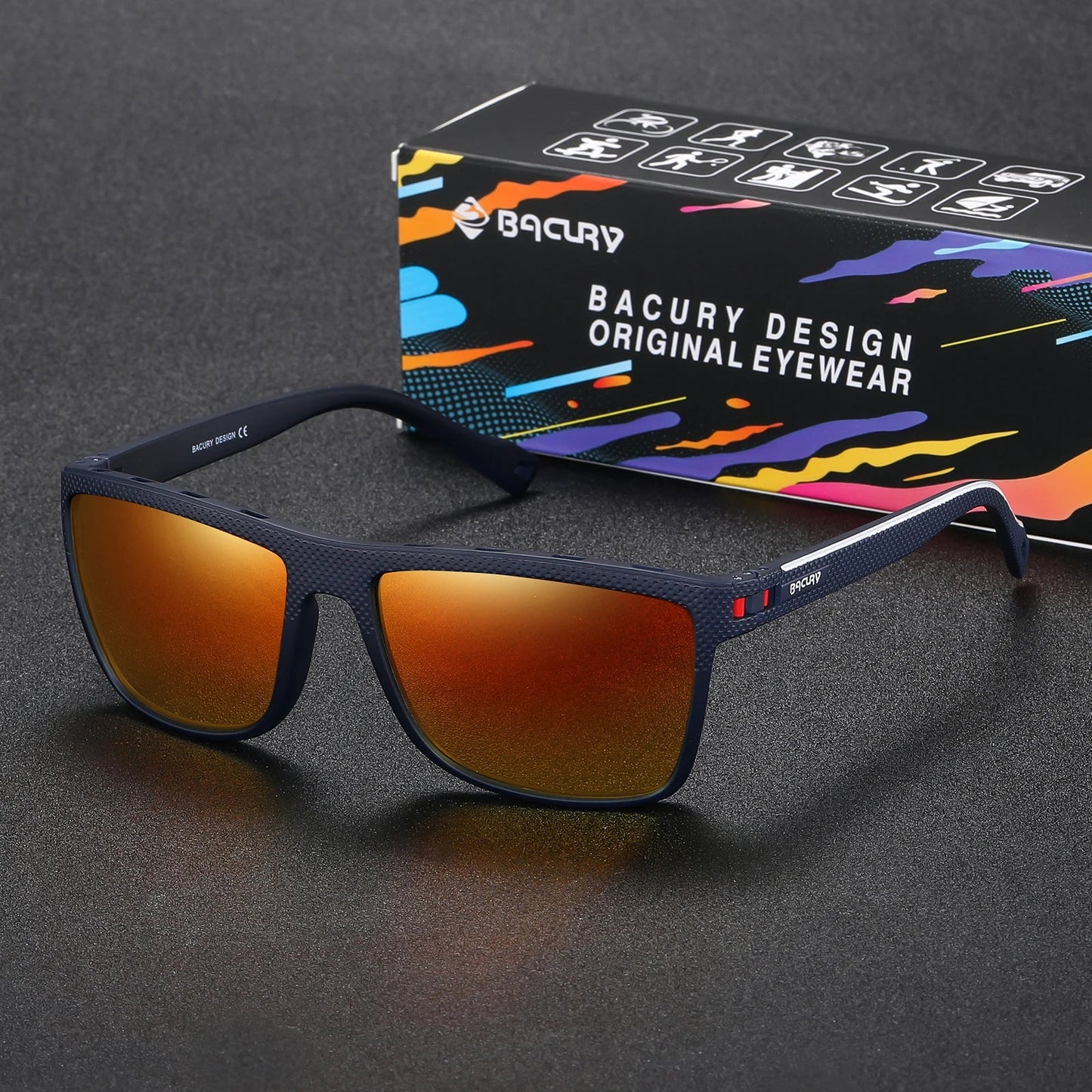 Original Design Square Sports Sunglasses for Man Happy Phoenix