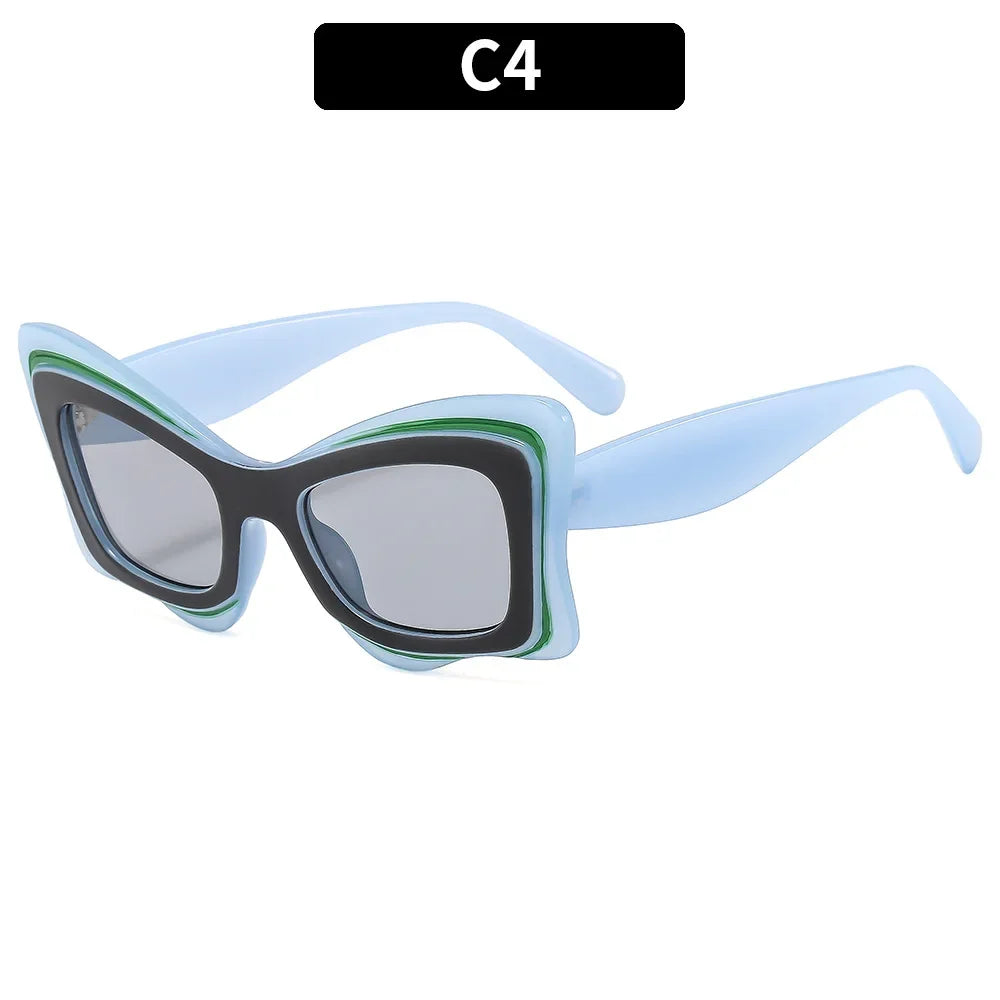 Retro Oversized Irregular Sunglasses Happy Phoenix