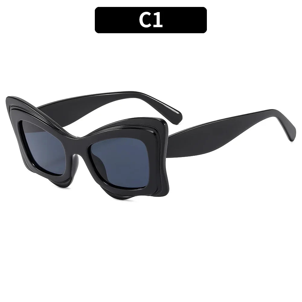 Retro Oversized Irregular Sunglasses Happy Phoenix