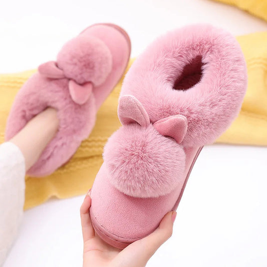 Warm Fuzzy Long Ears Slippers Happy Phoenix