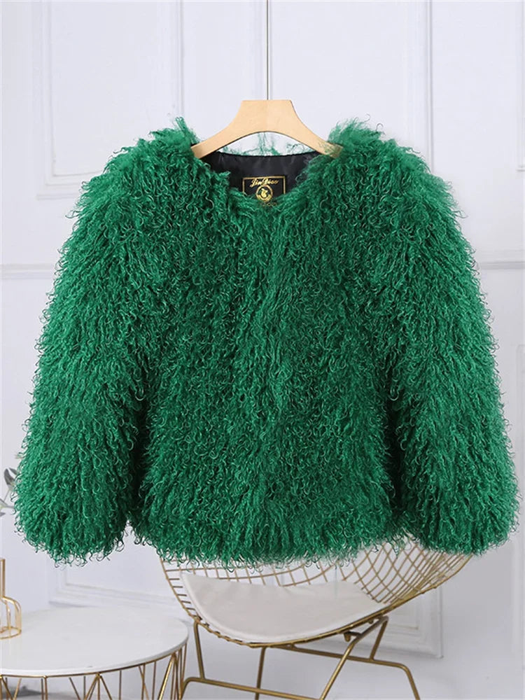 Luxury Loose Long Sleeve Fluffy Faux Fur Jacket Happy Phoenix