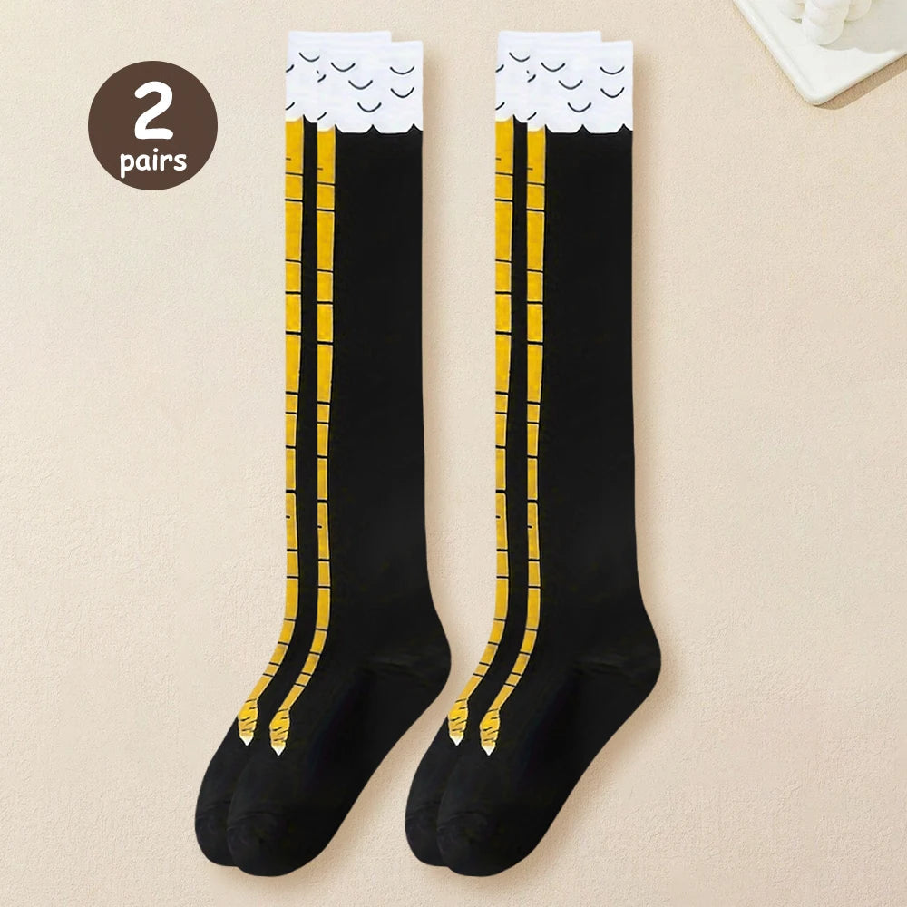 Above Knee Funny Chicken Claw Socks Happy Phoenix