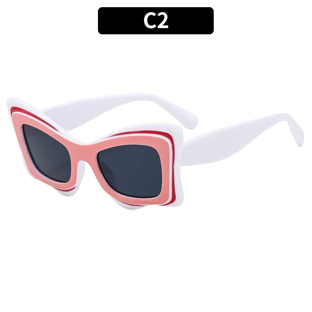 Retro Oversized Irregular Sunglasses Happy Phoenix