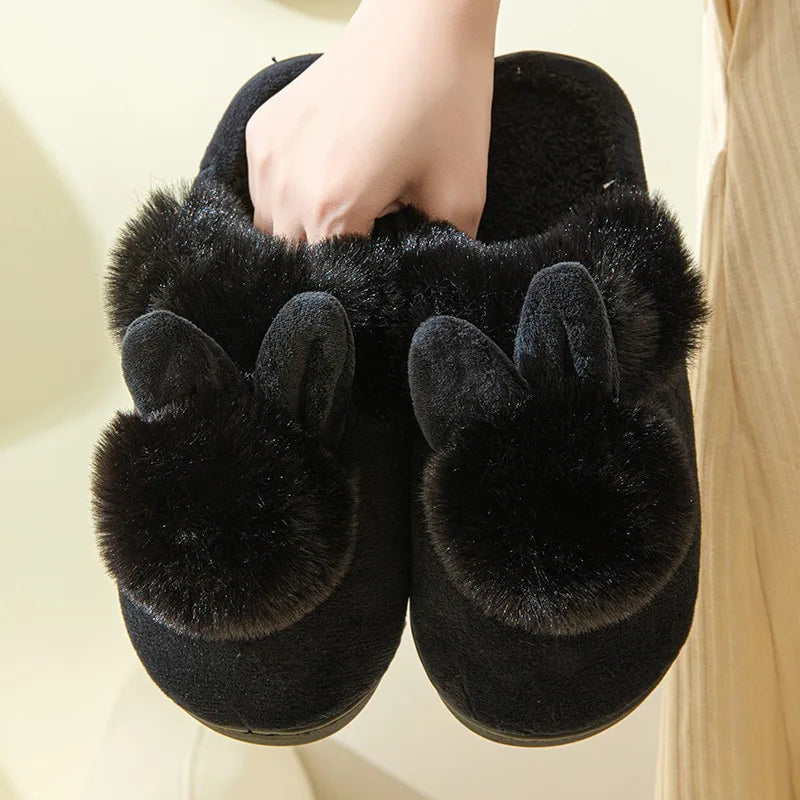 Warm Fuzzy Long Ears Slippers Happy Phoenix