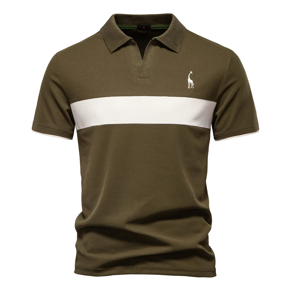 Casual Athletic V-Neck Slim Fit Polo Happy Phoenix