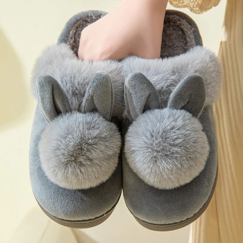 Warm Fuzzy Long Ears Slippers Happy Phoenix