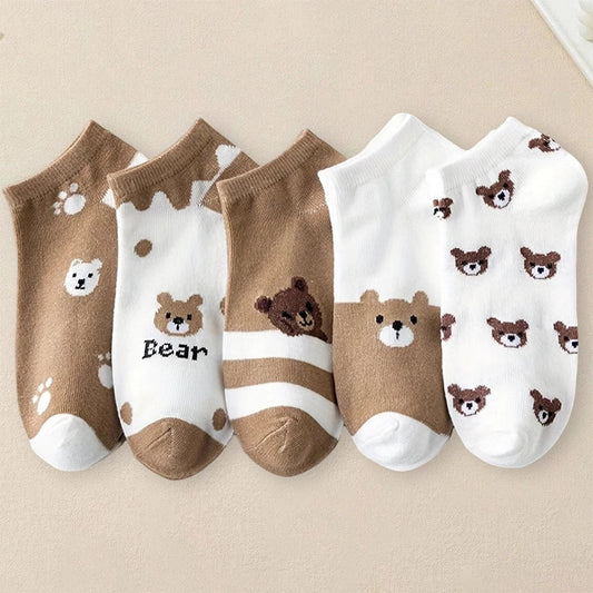 Women’s Cartoon Pattern Socks – 5-Pair Set Happy Phoenix