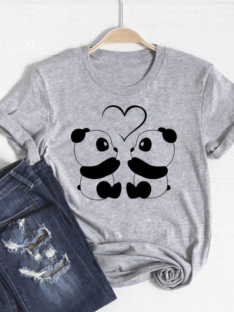 Panda Love Cute Tops Happy Phoenix