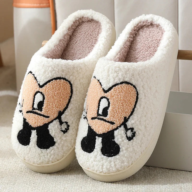 Cute Fuzzy Cartoon Heart Slippers Happy Phoenix