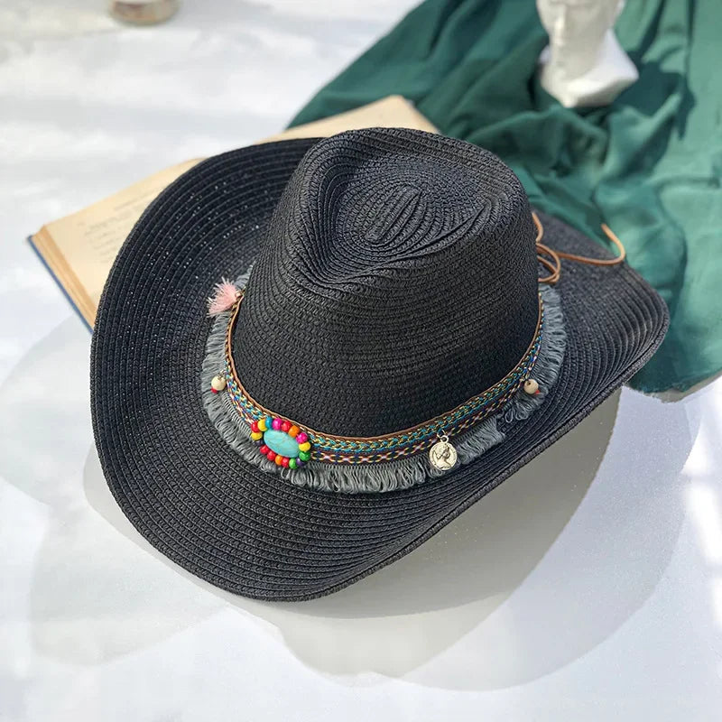 Western Cowboy Handmade Straw Hat Happy Phoenix