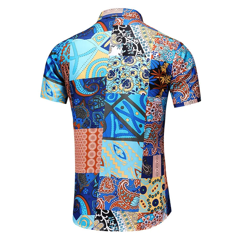 Short Sleeve Hawaiian Print Shirt Happy Phoenix