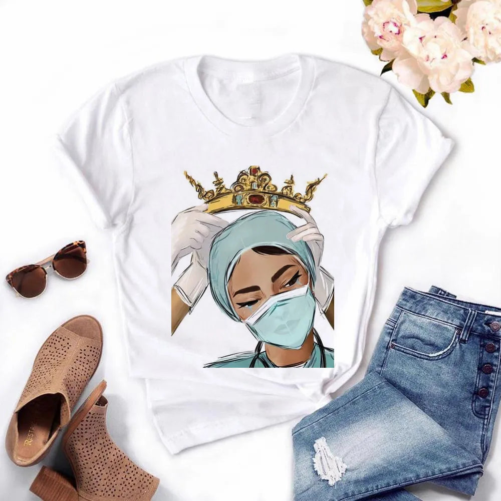 90s Nurse Hero Graphic T-Shirt Happy Phoenix