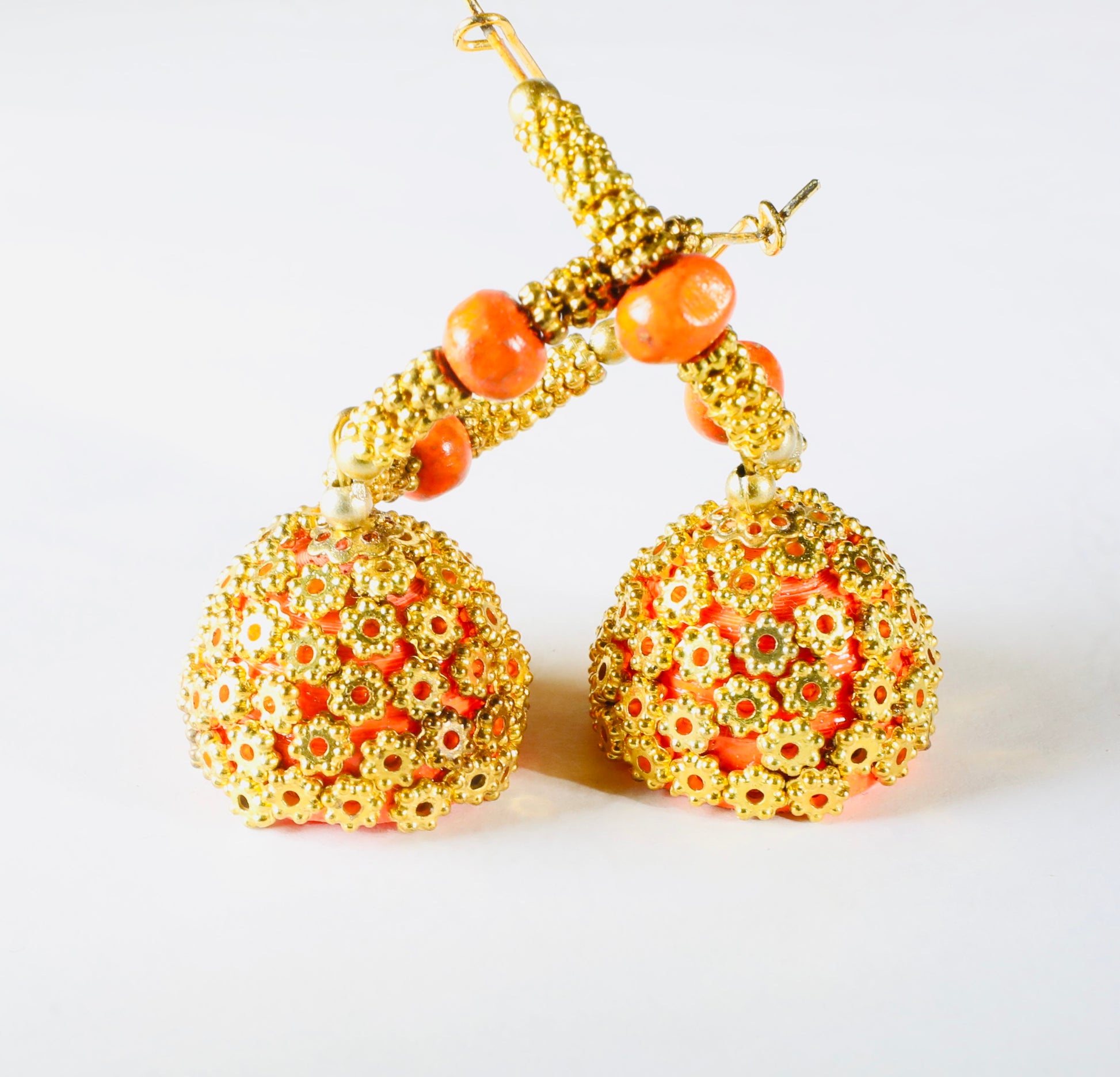 Orange Traditional Jhumkha