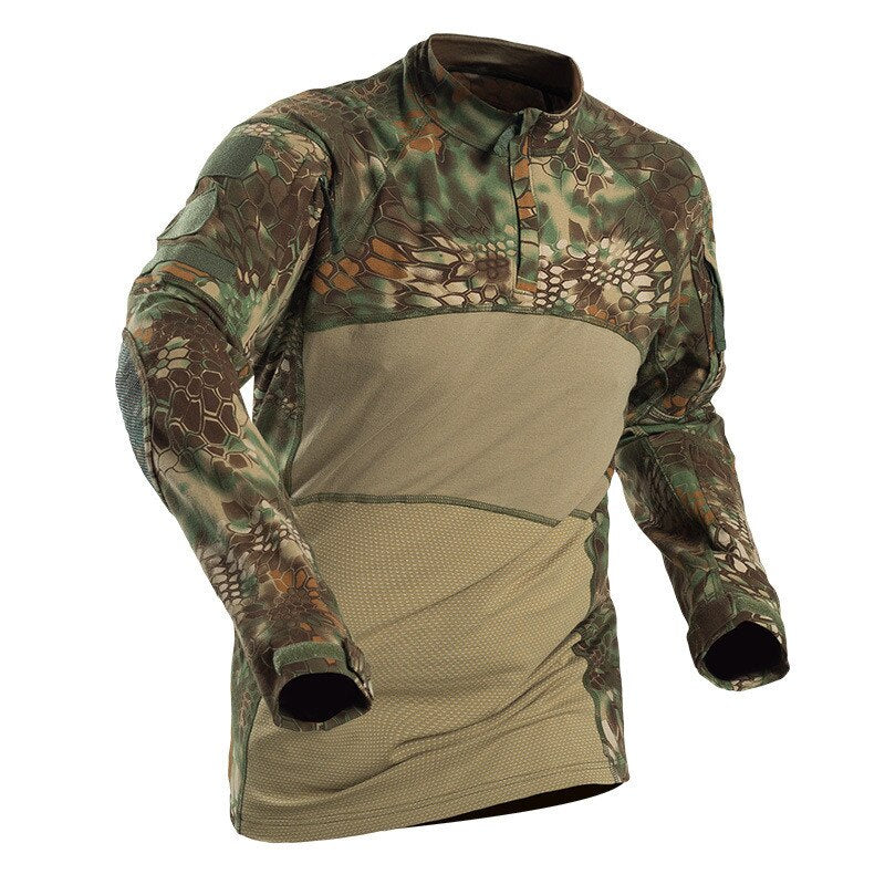 Airsoft Uniform Multicam Camouflage Military Gym Long Sleeve Tshirt Happy Phoenix