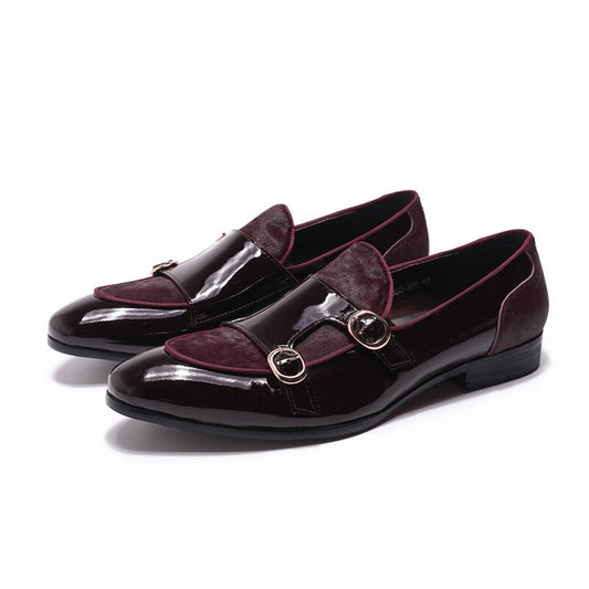 Mens Wedding Loafers Patent Leather Casual Slip On Happy Phoenix
