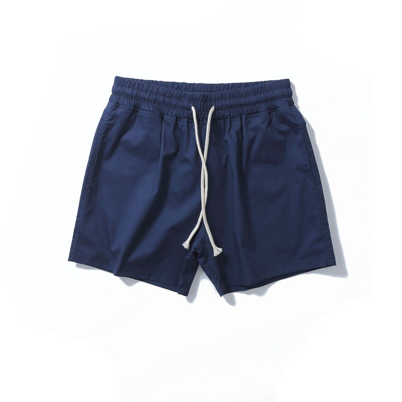 New Elastic Waist Pockets Casual Cotton Summer Shorts