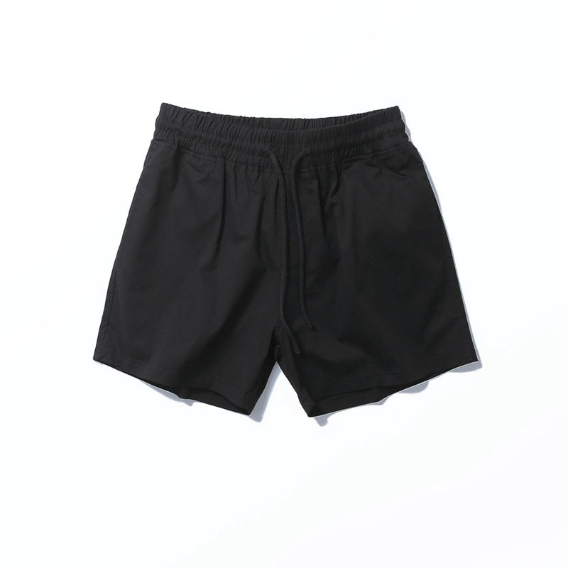 New Elastic Waist Pockets Casual Cotton Summer Shorts