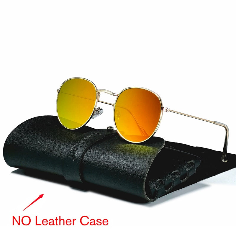 Round Retro Metal Vintage Sunglasses Happy Phoenix